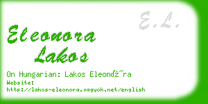 eleonora lakos business card